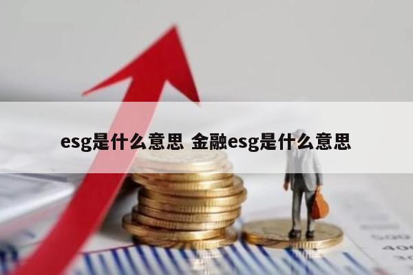 esg是什么意思 金融esg是什么意思